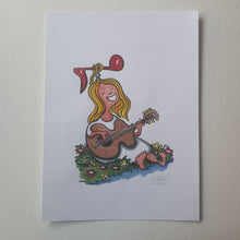 Load image into Gallery viewer, Original Di02364 Music Girl on the Road 30x40cm