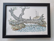 Original Di02729 Fallen oak still living illustration