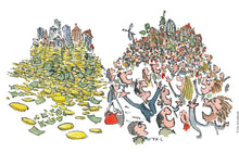 Load image into Gallery viewer, Original Di02746 city by money vs people illustration