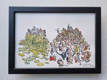 Load image into Gallery viewer, Original Di02746 city by money vs people illustration