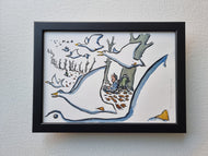 Original Di02749 birds of hiker illustration