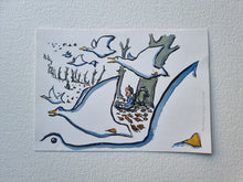 Load image into Gallery viewer, Original Di02749 birds of hiker illustration