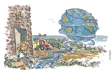 Load image into Gallery viewer, Original Di02757 doorstep stream planet earth illustration