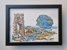 Load image into Gallery viewer, Original Di02757 doorstep stream planet earth illustration