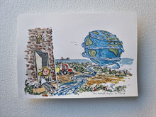 Load image into Gallery viewer, Original Di02757 doorstep stream planet earth illustration