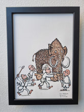Load image into Gallery viewer, Original Di02758 DNA mammoth hunt illustration