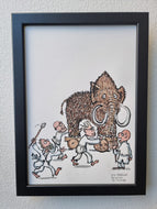 Original Di02758 DNA mammoth hunt illustration