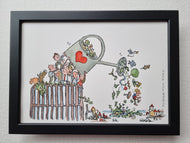 Original Di02822 watering biodiversity illustration