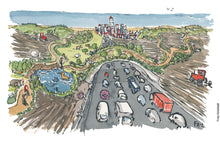 Load image into Gallery viewer, Original Di02824 biodiversity bridge illustration