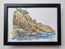Load image into Gallery viewer, Original Di02829 Coastal erosion illustration