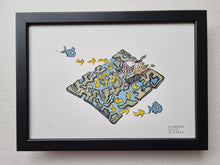 Load image into Gallery viewer, Original Di02830 Disrupted fish maze illustration