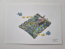 Load image into Gallery viewer, Original Di02830 Disrupted fish maze illustration