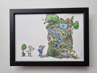 Original Di02832 Biodiversity pot vs nature park illustration