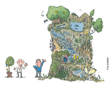 Load image into Gallery viewer, Original Di02832 Biodiversity pot vs nature park illustration