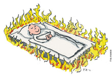 Load image into Gallery viewer, Original Di02840 Burning bed illustration