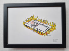 Load image into Gallery viewer, Original Di02840 Burning bed illustration