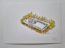 Load image into Gallery viewer, Original Di02840 Burning bed illustration