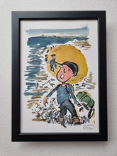 Load image into Gallery viewer, Original Di02841 Hiking in sun illustration