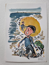 Load image into Gallery viewer, Original Di02841 Hiking in sun illustration