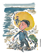 Load image into Gallery viewer, Original Di02841 Hiking in sun illustration
