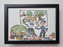 Load image into Gallery viewer, Original Di02843 Talk hiking illustration
