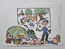 Load image into Gallery viewer, Original Di02843 Talk hiking illustration