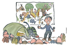 Load image into Gallery viewer, Original Di02843 Talk hiking illustration
