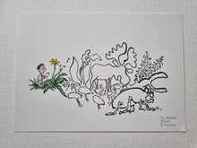 Load image into Gallery viewer, Original Di02847 Dark biodiversity illustration