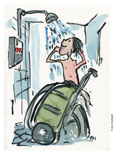 Load image into Gallery viewer, Dj00280 Original drawing finding a public shower
