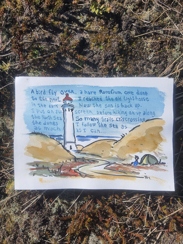 Dj00282 Original drawing lighthouse morning