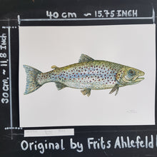 Load image into Gallery viewer, Dw00814 Original Trout watercolor