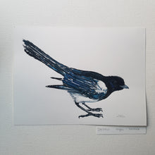 Load image into Gallery viewer, Dw00826 Original Eurasian magpie watercolor