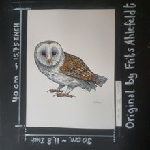 Load image into Gallery viewer, Dw00913 Original Barn owl watercolor