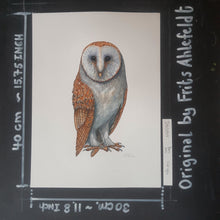 Load image into Gallery viewer, Dw00919 Original Barn owl watercolor
