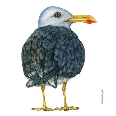 Dw01131 Original Lesser black-backed gull watercolor