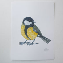 Load image into Gallery viewer, Dw01161 Original Great tit watercolor
