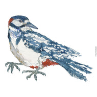 Dw01259 Original Spotted woodpecker watercolor