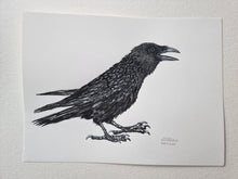 Load image into Gallery viewer, Dw01265 Original Raven watercolor