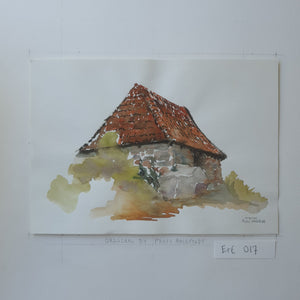 Original Ert017 Stone hut A4 size