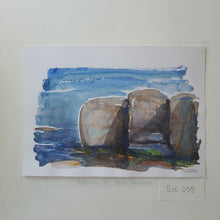 Load image into Gallery viewer, Original Ert035 Stones watercolor A4