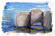 Load image into Gallery viewer, Original Ert035 Stones watercolor A4