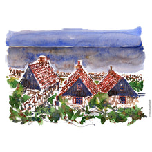 Load image into Gallery viewer, Original Ert094 Stone hut Christiansø watercolor A4