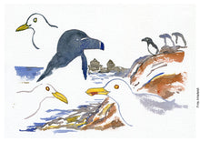 Load image into Gallery viewer, Original Ert119 Birds christiansø watercolor A5