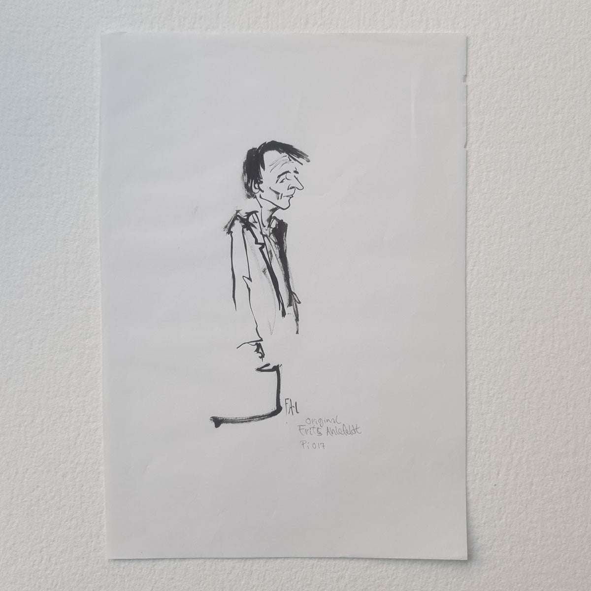 Pi017 Original ink drawing people A4 size – Frits Ahlefeldt Art