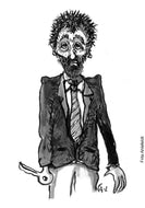 Pi020 Original ink drawing people A4 size