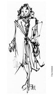 Pi021 Original ink drawing people A4 size