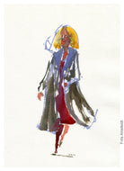 Pw003 Original A4 size Watercolor of people