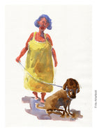 Pw004 Original A4 size Watercolor of people