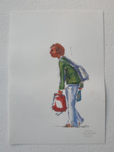 Load image into Gallery viewer, Pw009 Original A4 size Watercolor of people