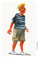 Pw012 Original A4 size Watercolor of people